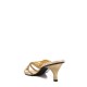Zonah's Golden Embroidered Open Toe Stylish Heels
